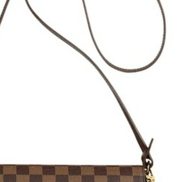 BNEW UNUSED Louis Vuitton LV DAMIER EBENE LEATHER FAVORITE CROSSBODY STRAP - Picture 10 of 10